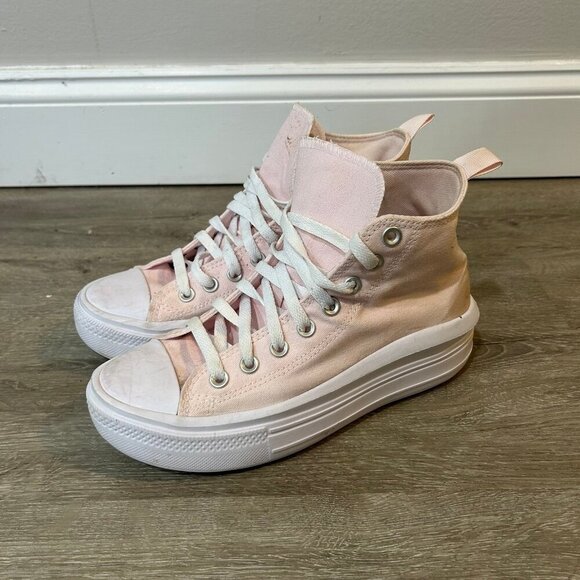 Converse Chuck Taylor All Star Light Pink Move Platform Sneakers Women’s Size 6 - Picture 1 of 7